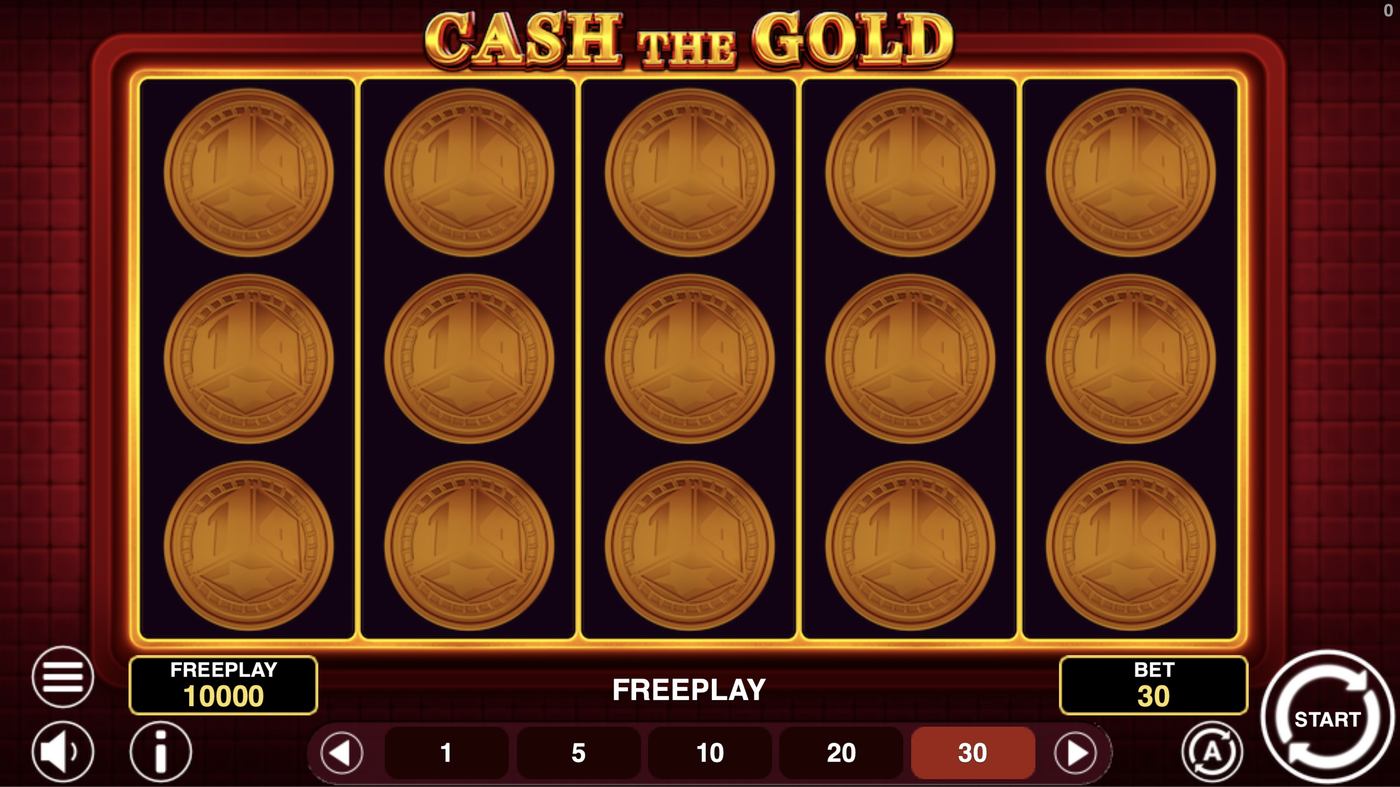 Cash The Gold: image of main menu