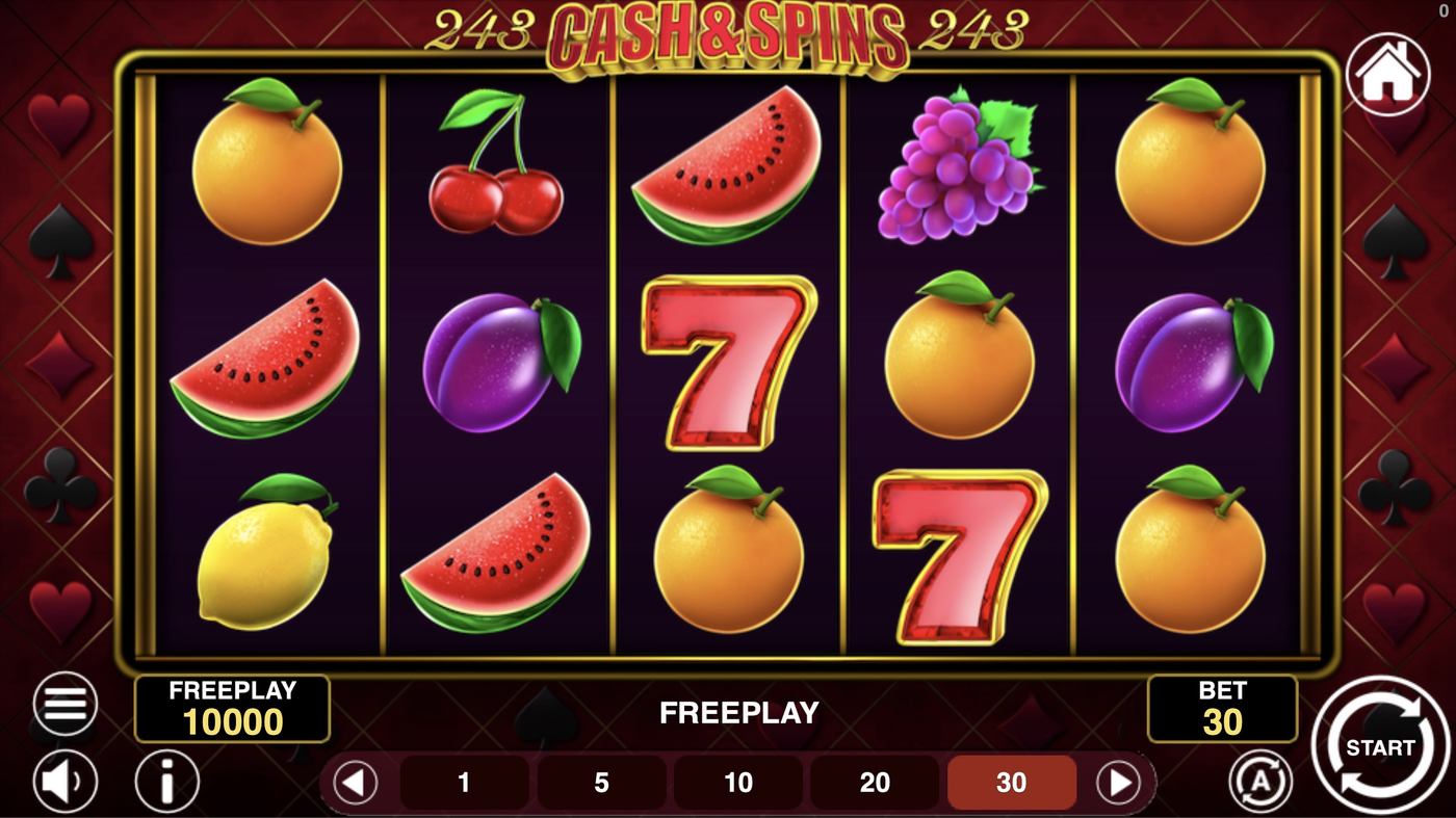 Cash&Spins 243: image of main menu