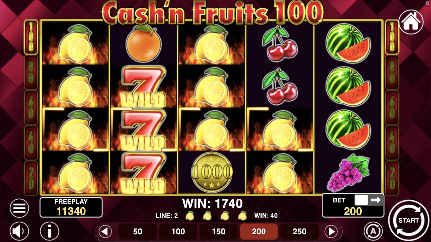 Cash'n Fruits 100: image of winning