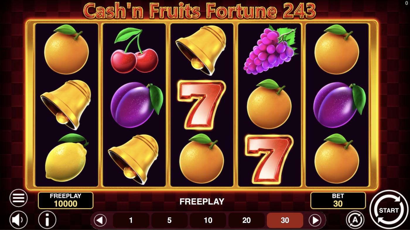 Cash'n Fruits Fortune 243: image of main menu