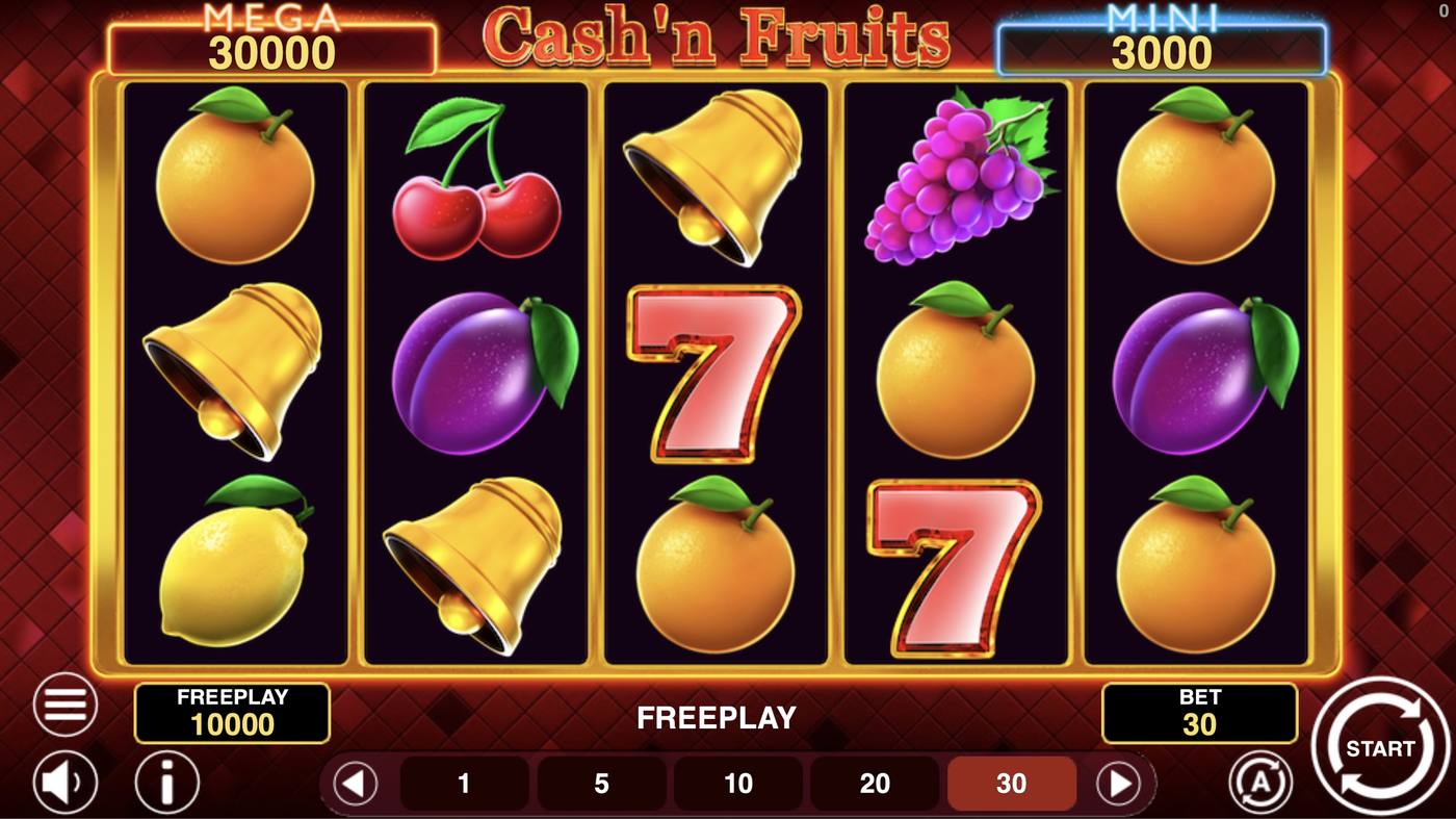 Cash'n Fruits Hold And Win: image of main menu