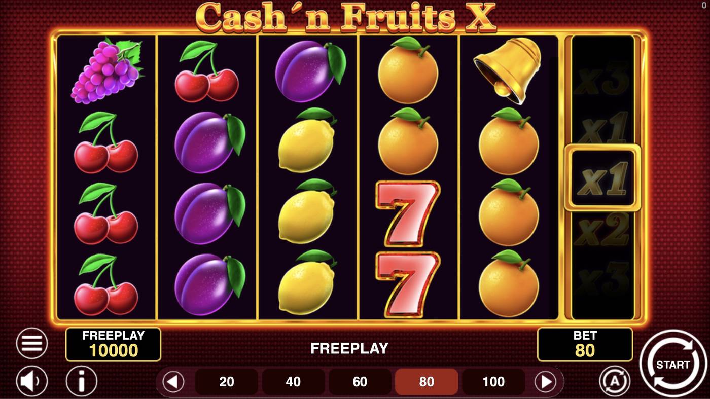Cash'n Fruits X: image of main menu