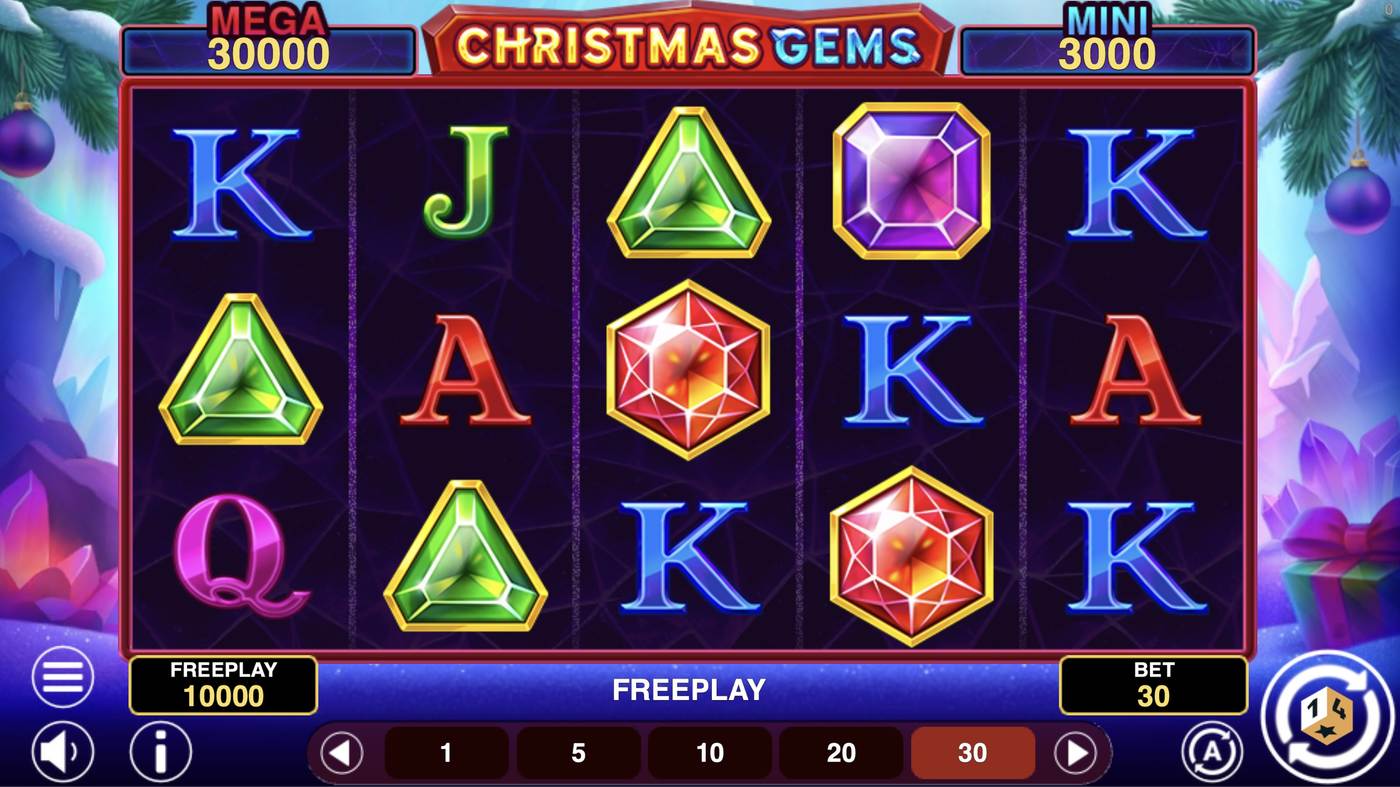 Christmas Gems Hold And Win: image of main menu