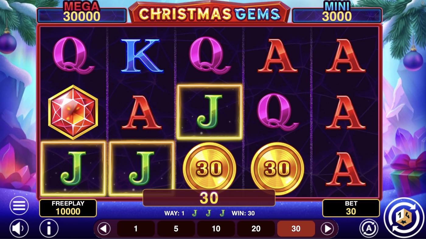 Christmas Gems Hold And Win: image of winning