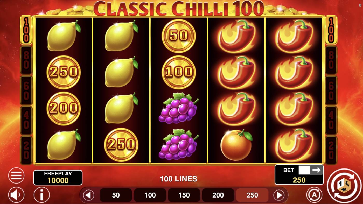 Classic Chilli 100: image of main menu