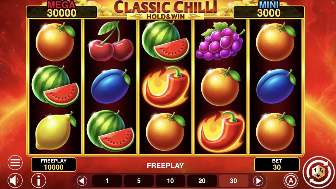 Classic Chilli Hold And Win: image of main menu