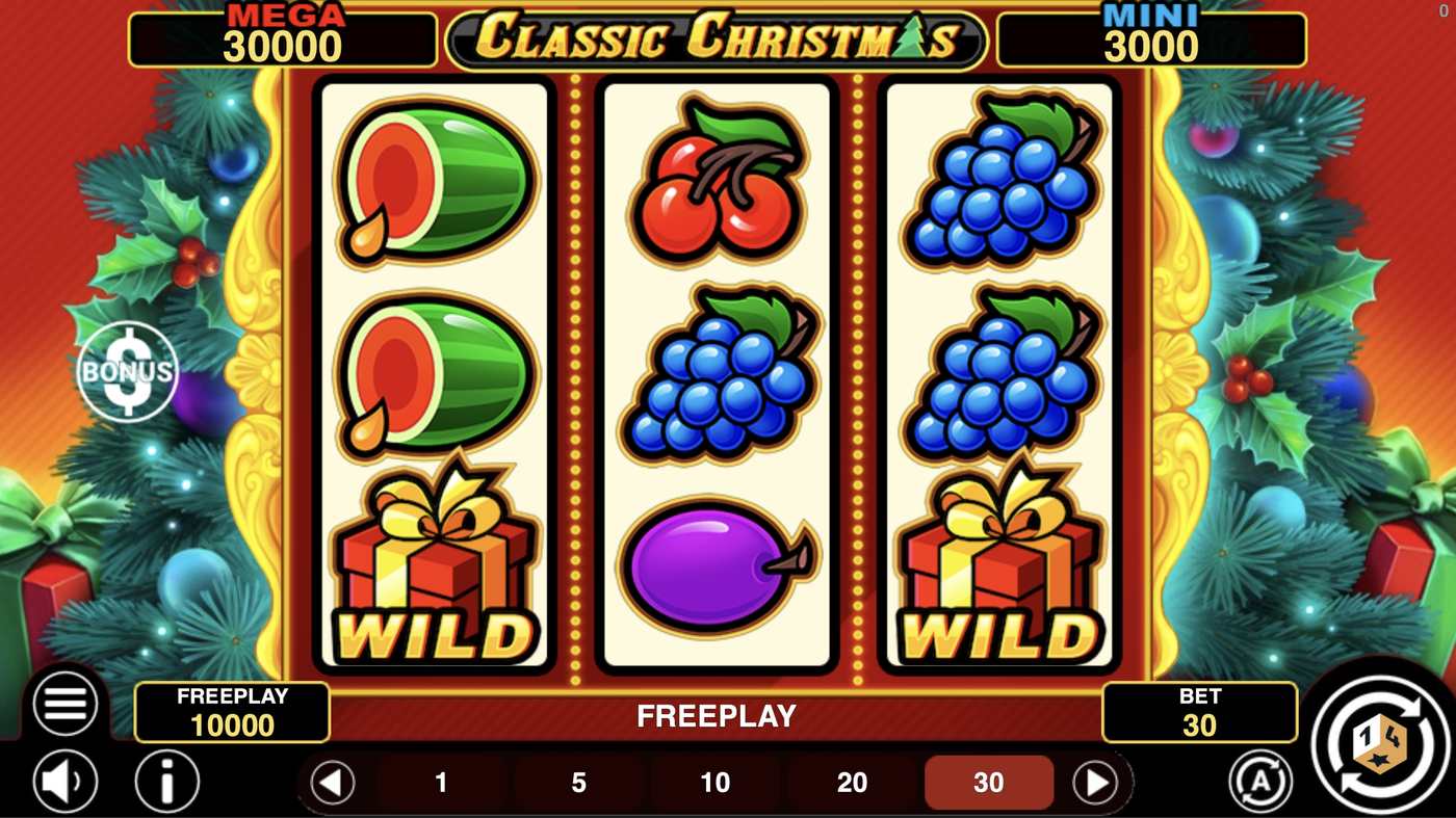 Classic Christmas Hold And Win: image of main menu