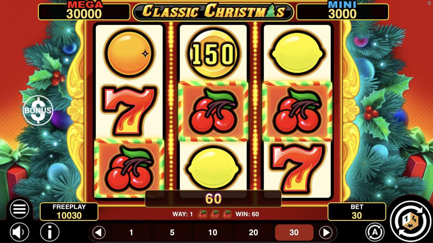 Classic Christmas Hold And Win: image of winning