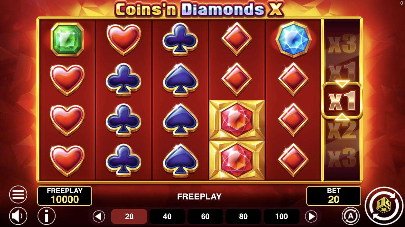 Coins'n Diamonds X: image of main menu