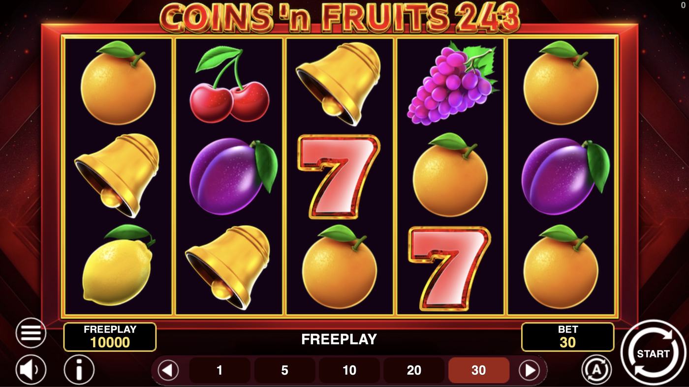 Coins'n Fruits 243: image of main menu