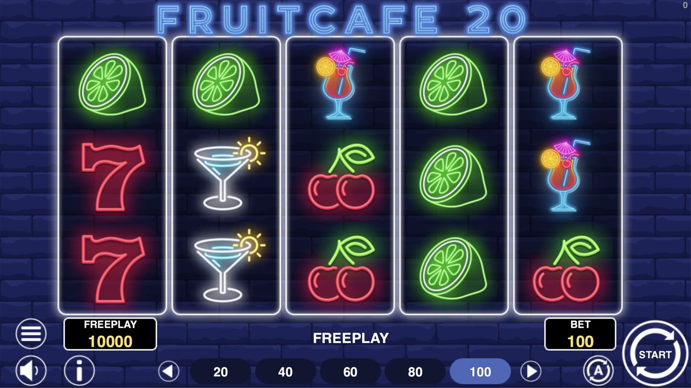 Fruit Cafe 20: image of main menu