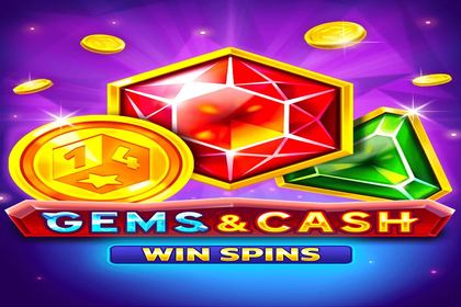 Gems And Cash Win Spins Online Slot Logo