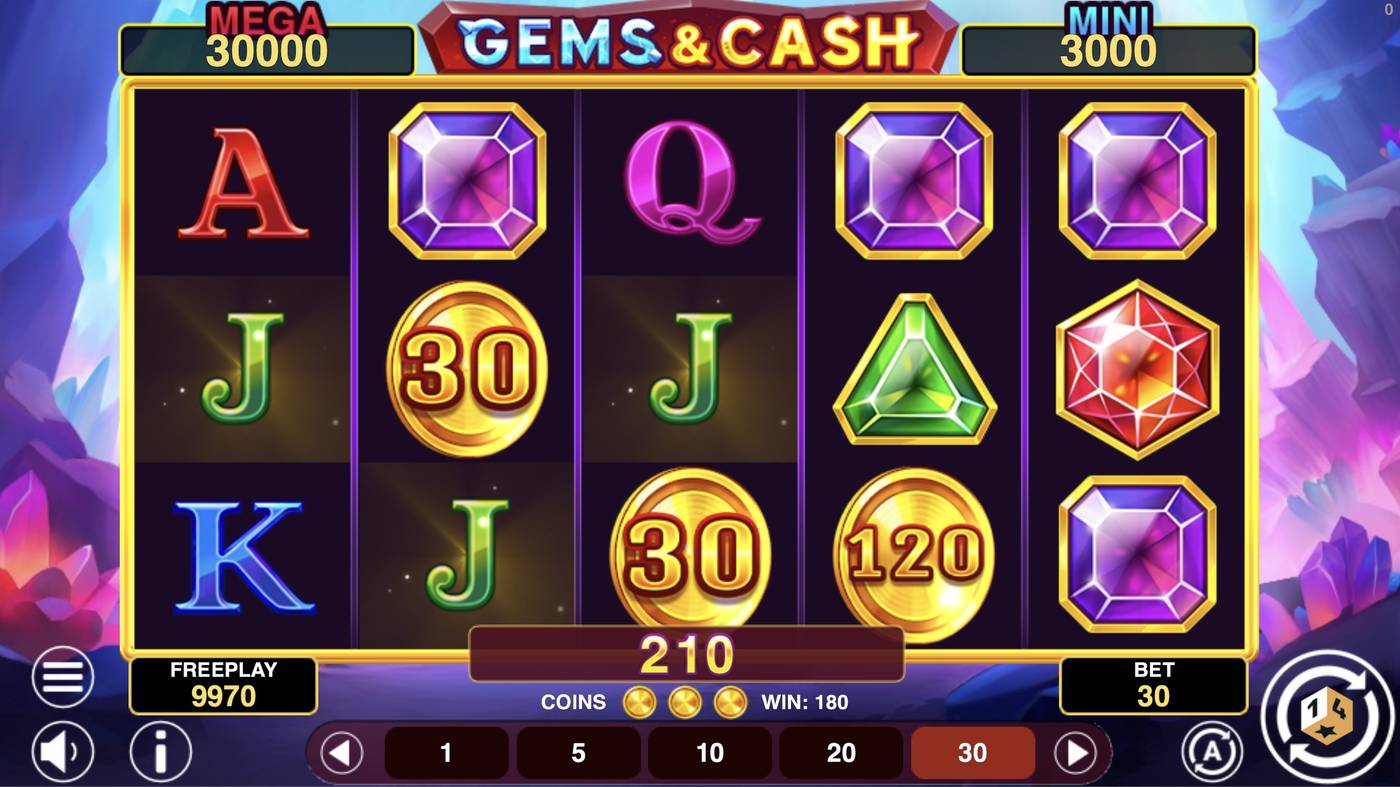 Gems And Cash Win Spins: image of winning