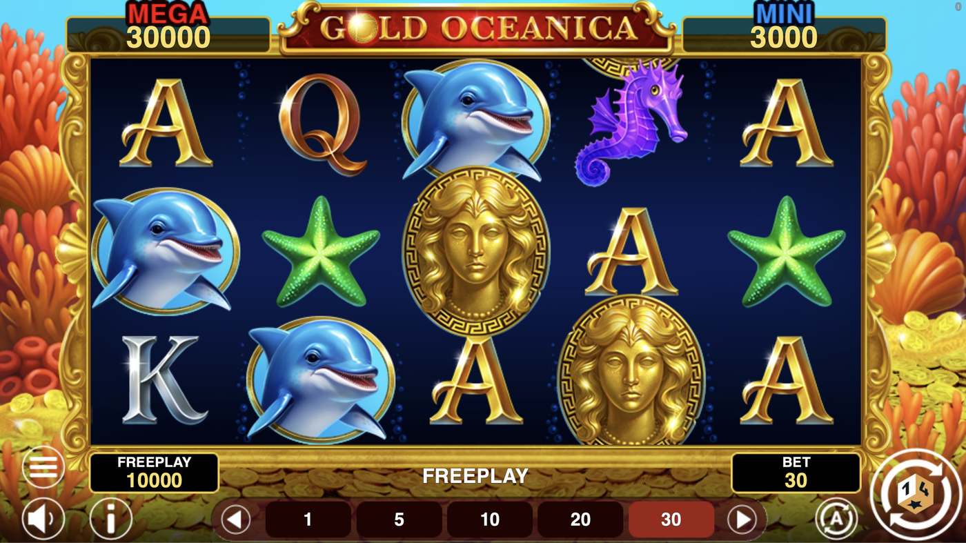 Gold Oceanica Hold And Win: image of main menu