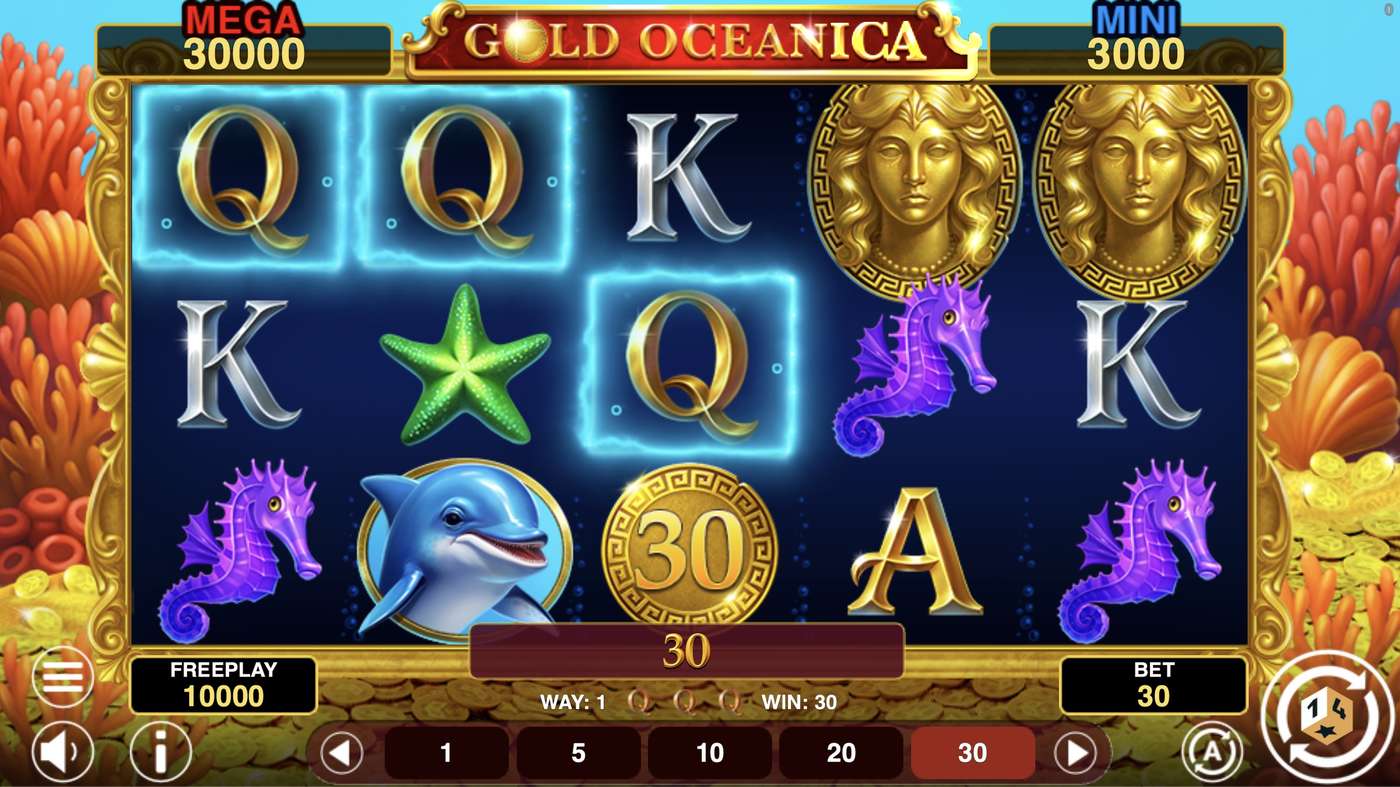Gold Oceanica Hold And Win: image of winning