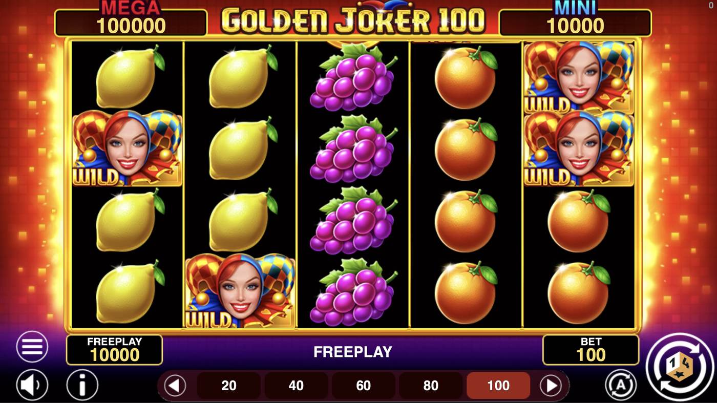 Golden Joker 100 Hold And Win: image of main menu
