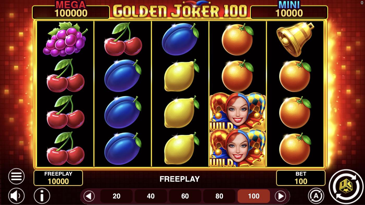 Golden Joker 100: image of main menu