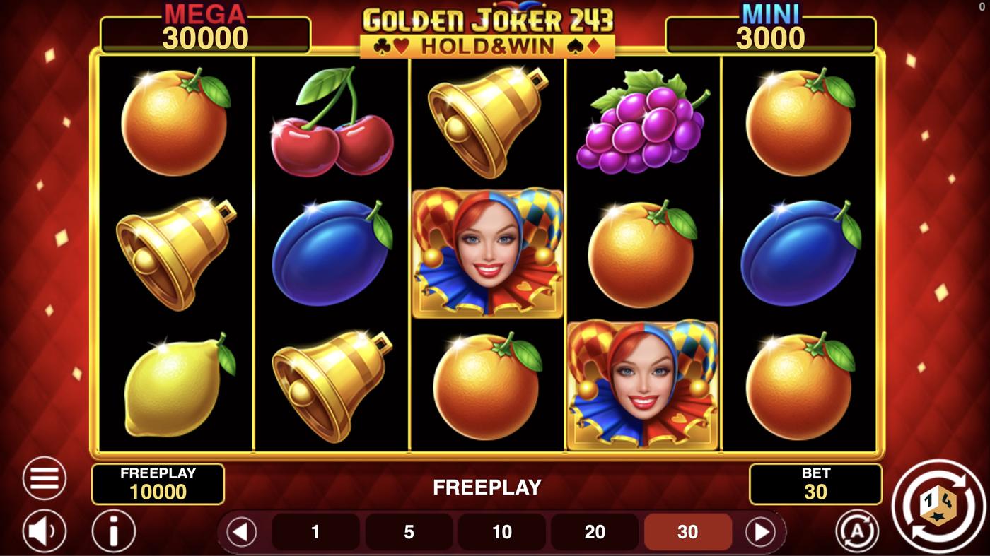 Golden Joker 243 Hold And Win: image of main menu