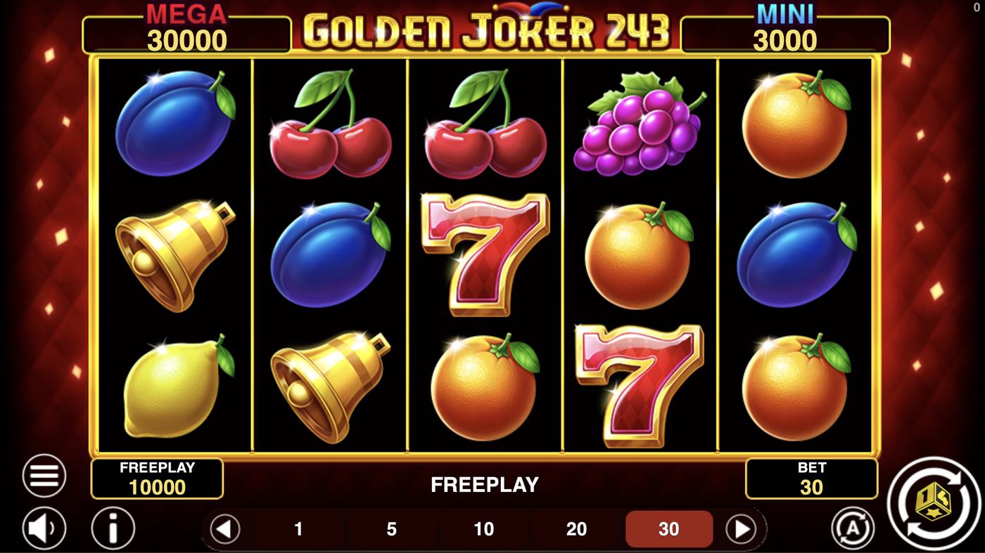 Golden Joker 243: image of main menu