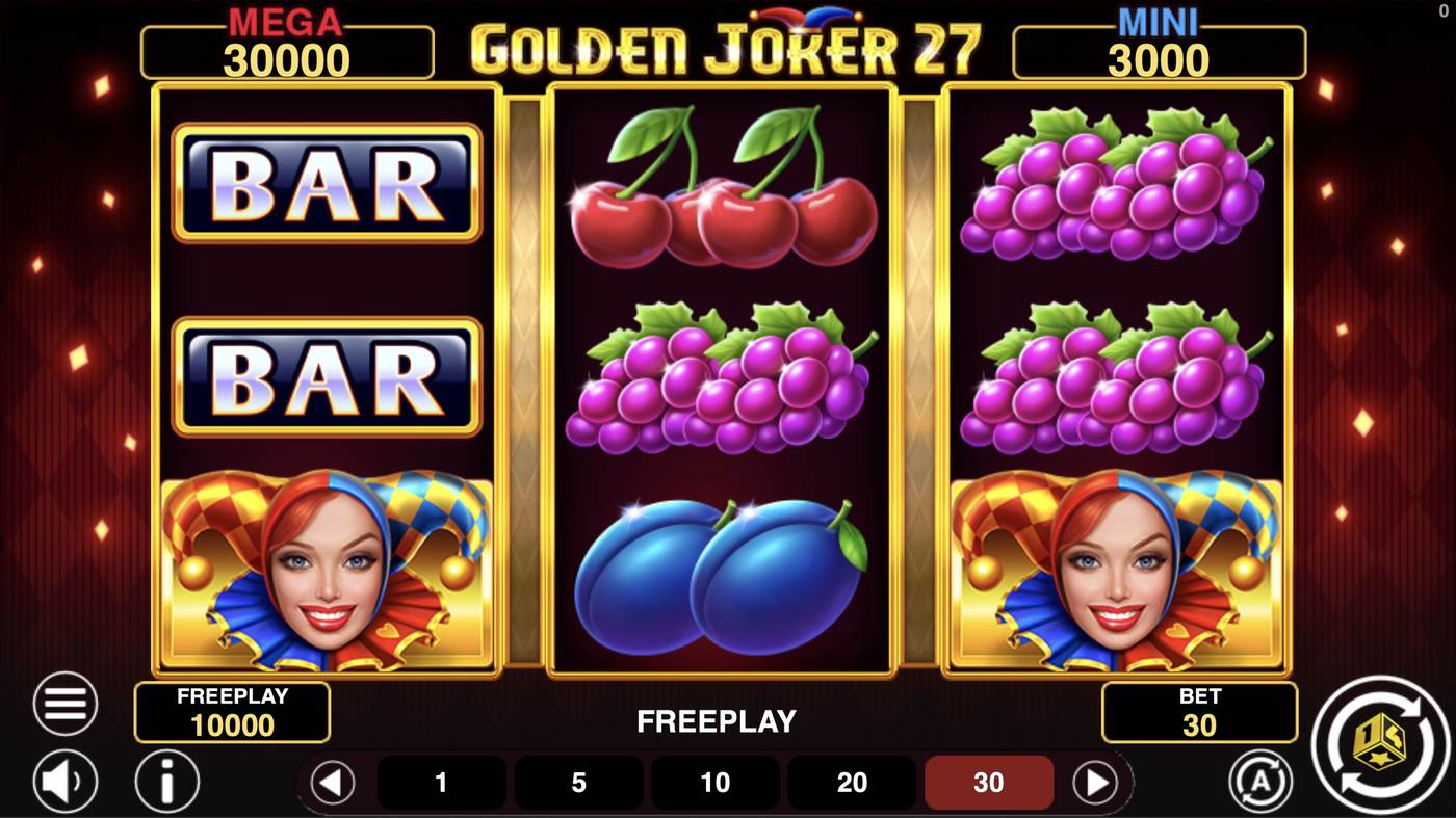 Golden Joker 27: image of main menu