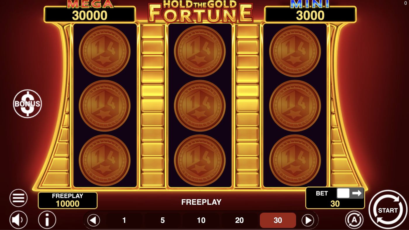 Hold The Gold Fortune: image of main menu