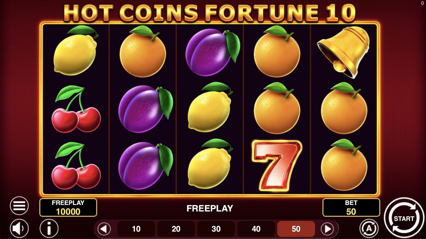 Hot Coins Fortune 10: image of main menu