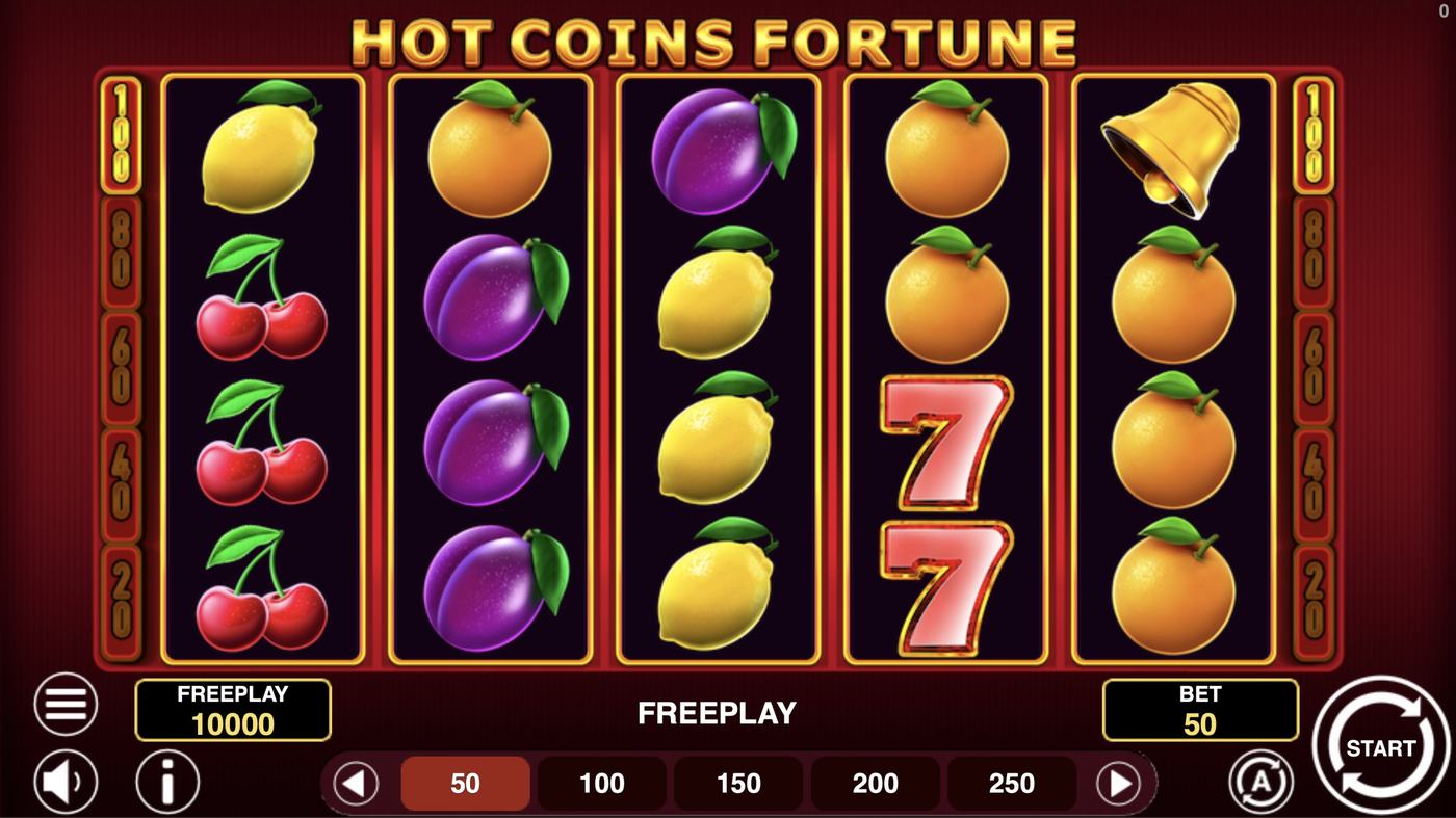 Hot Coins Fortune: image of main menu