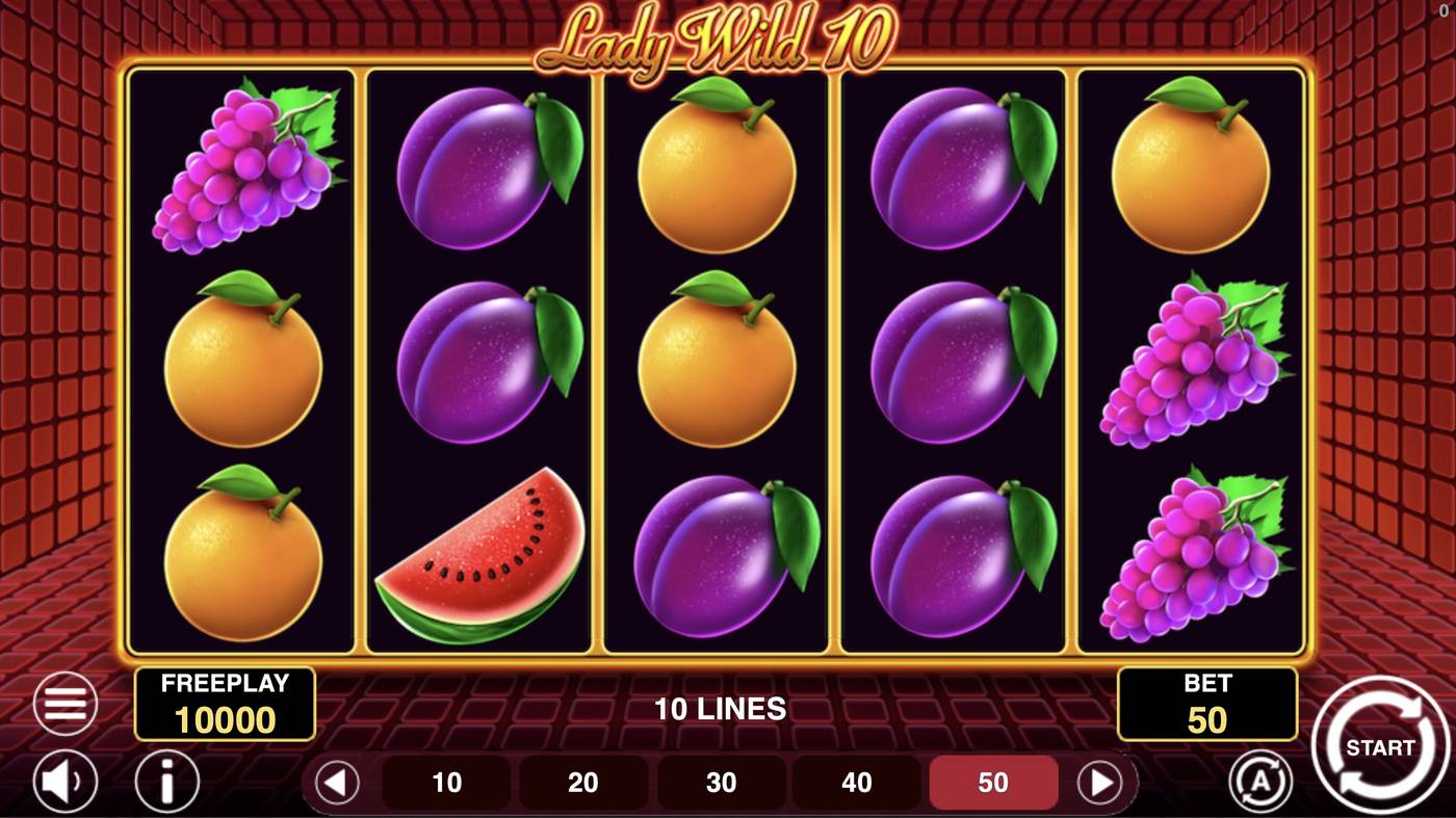 Lady Wild 10: image of main menu