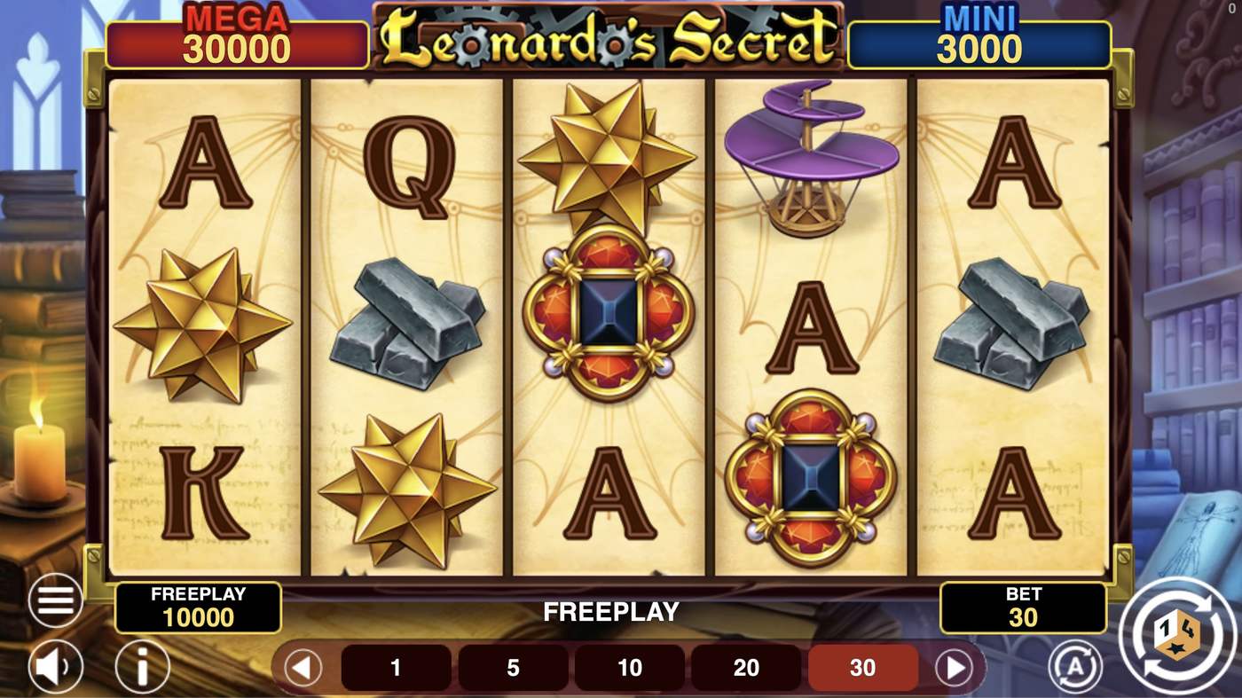 Leonardo's Secret: image of main menu