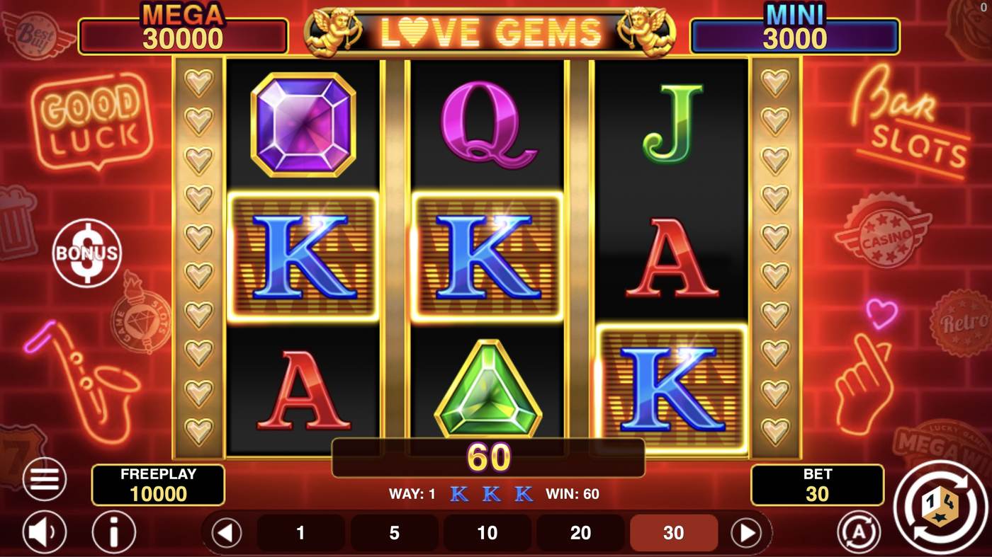 Love Gems Hold And Win: image of winning