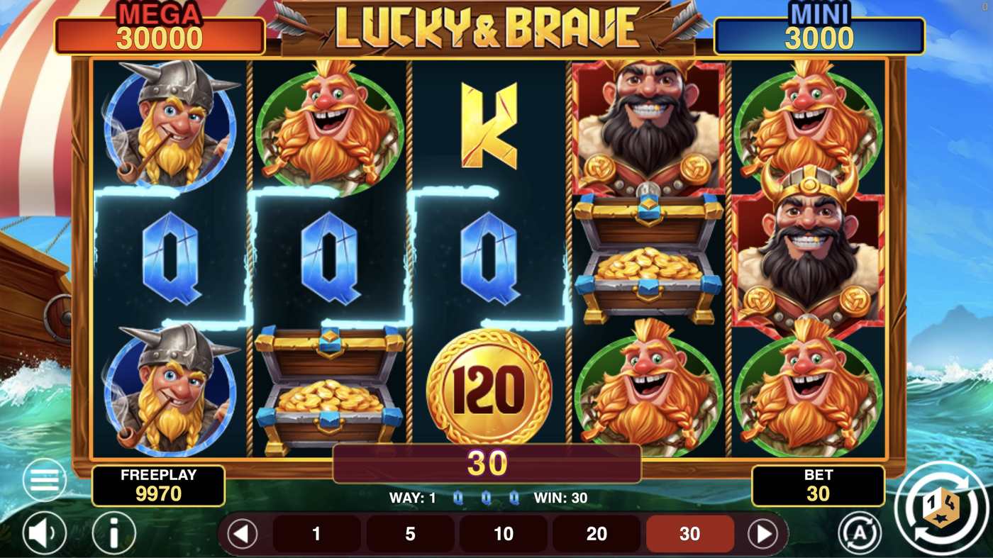 Lucky & Brave Hold And Win: image of winning