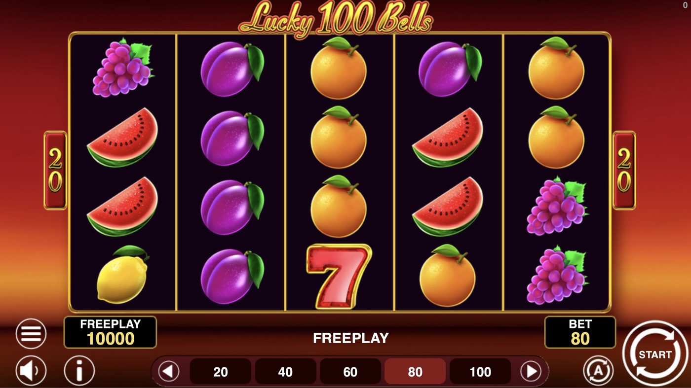 Lucky 100 Bells: image of main menu