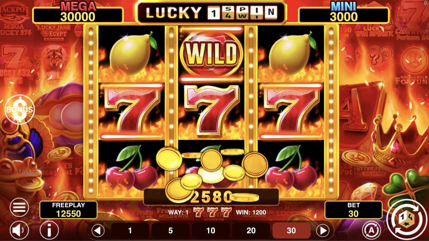 Lucky 1spin4win Hold And Win: image of winning