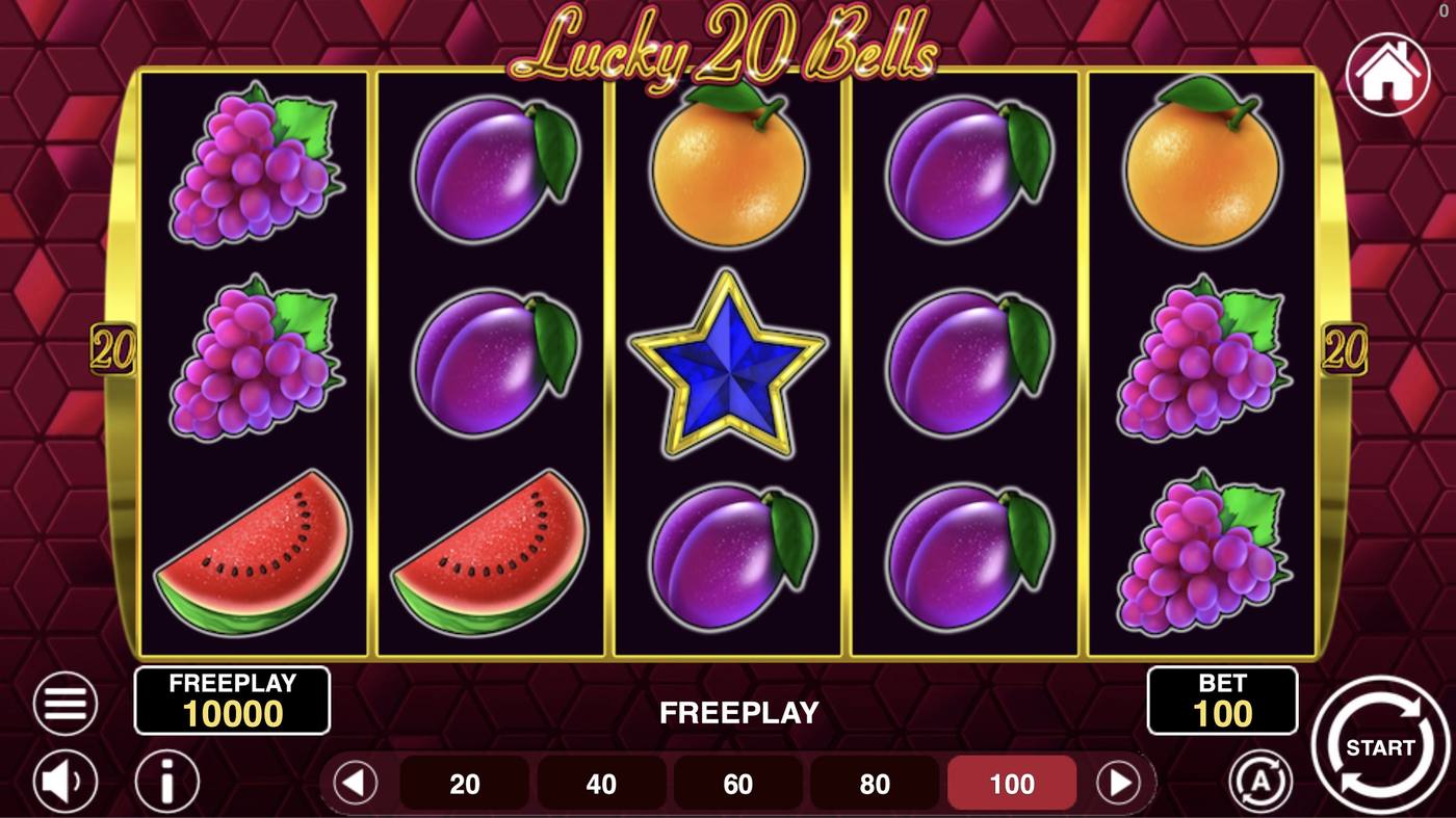 Lucky 20 Bells: image of main menu