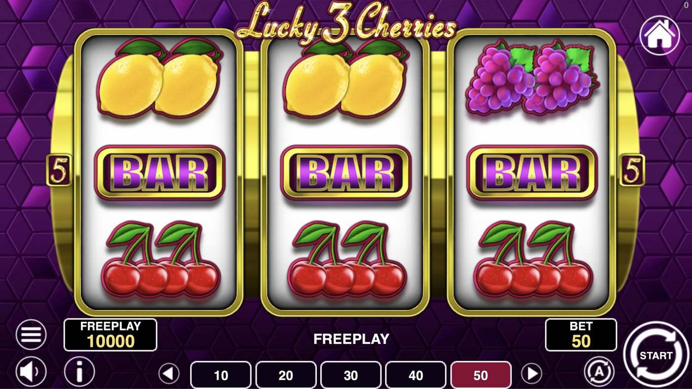 Lucky 3 Cherries: image of main menu