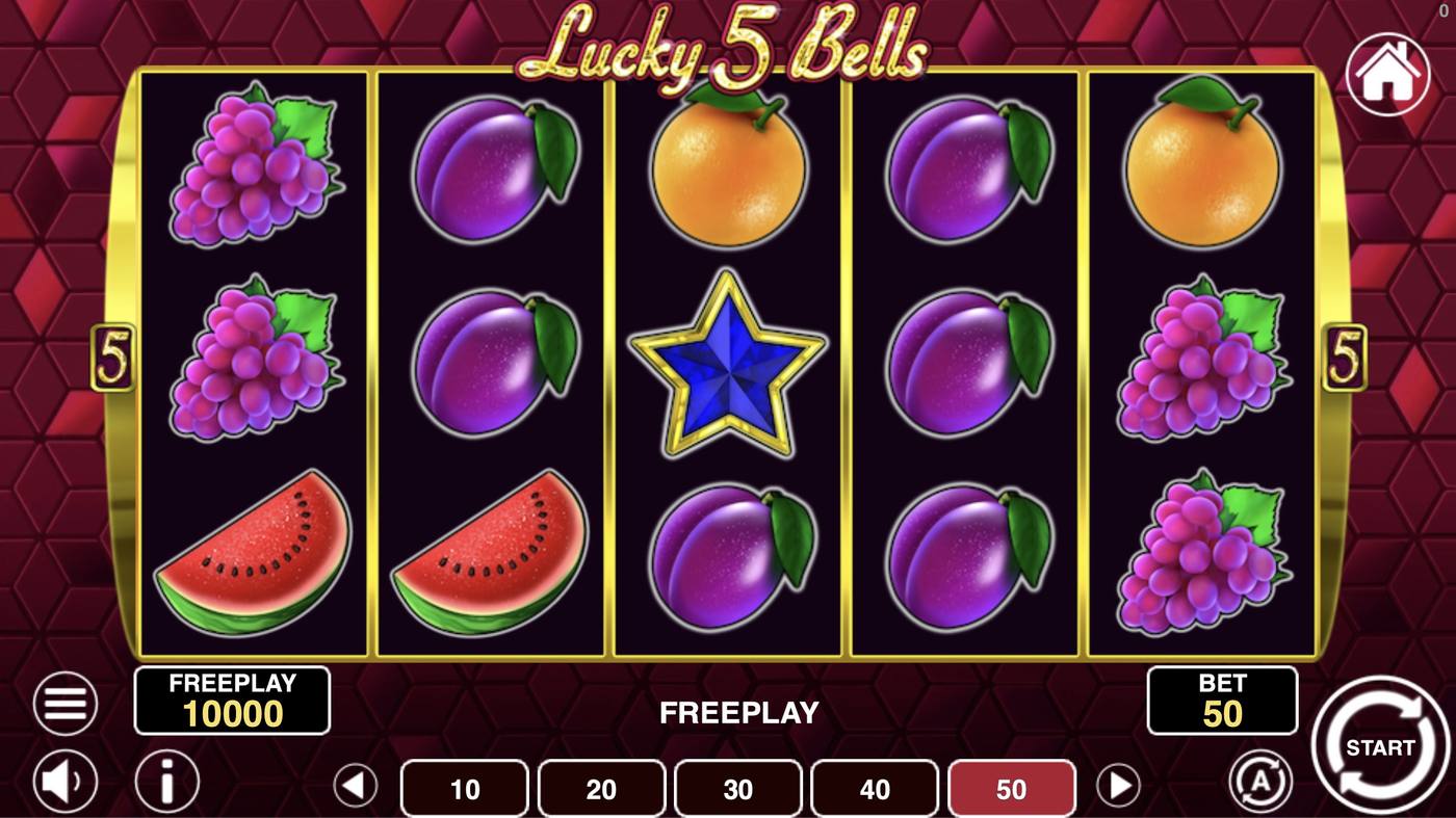 Lucky 5 Bells: image of main menu