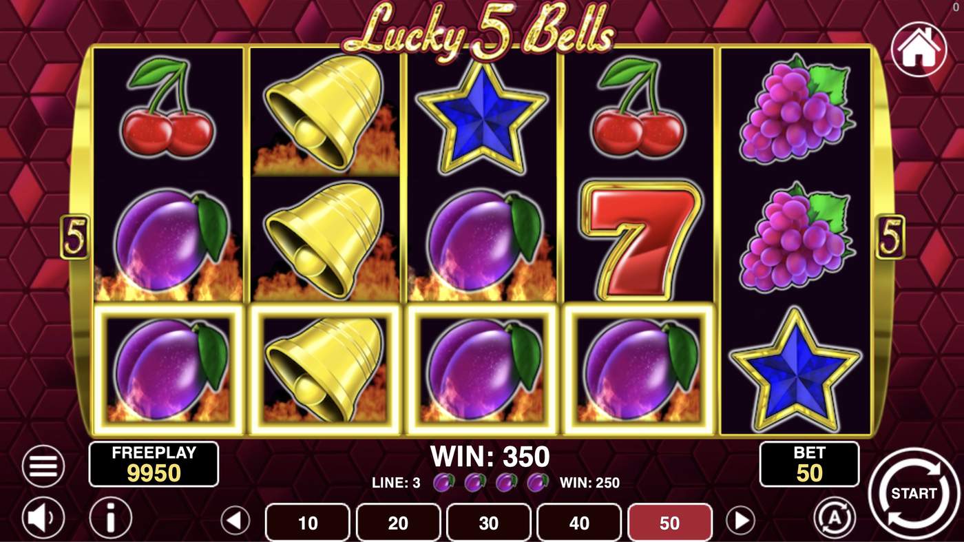 Lucky 5 Bells: image of winning