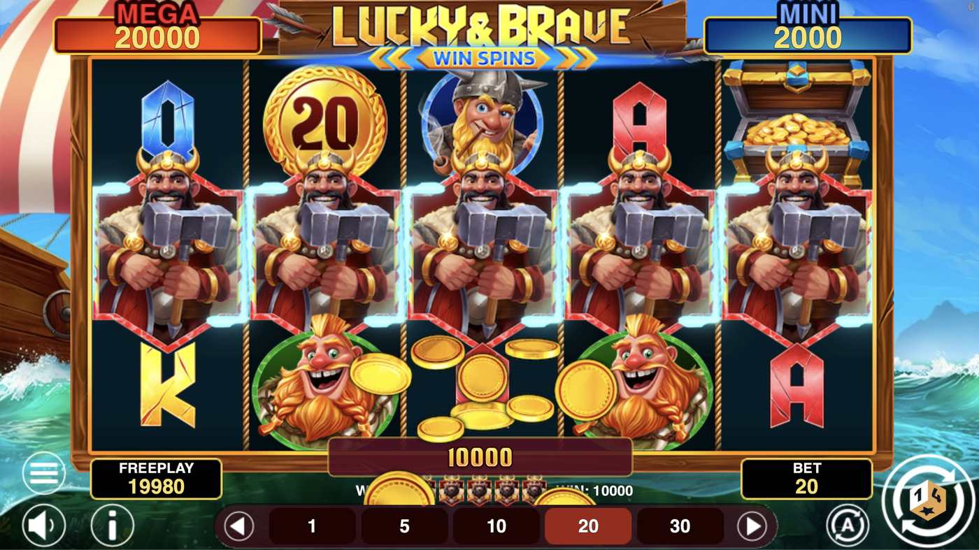 Lucky And Brave Win Spins: image of winning