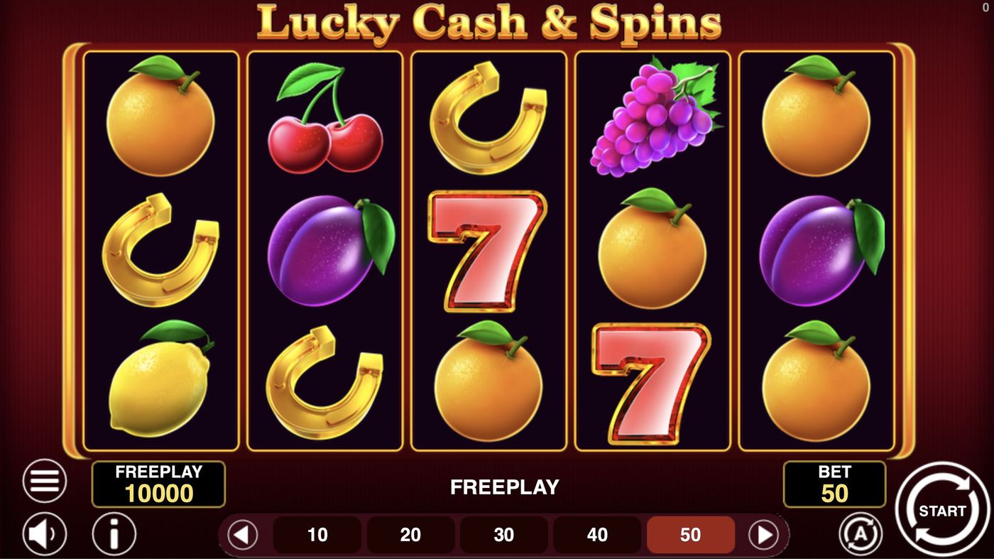 Lucky Cash And Spins: image of main menu