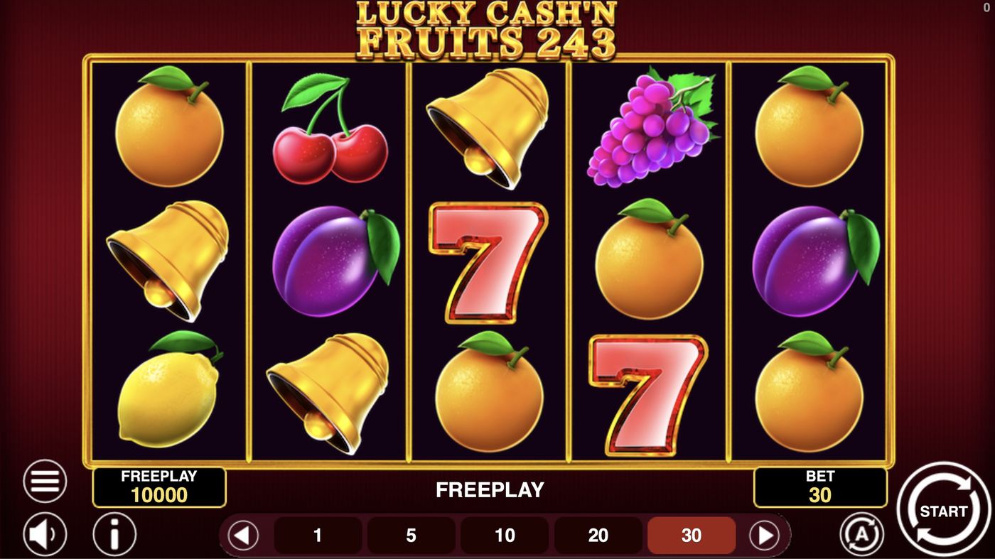 Lucky Cash'n Fruits 243: image of main menu
