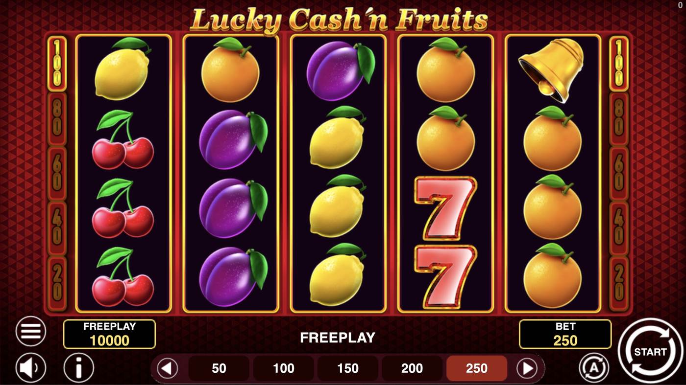 Lucky Cash'n Fruits: image of main menu