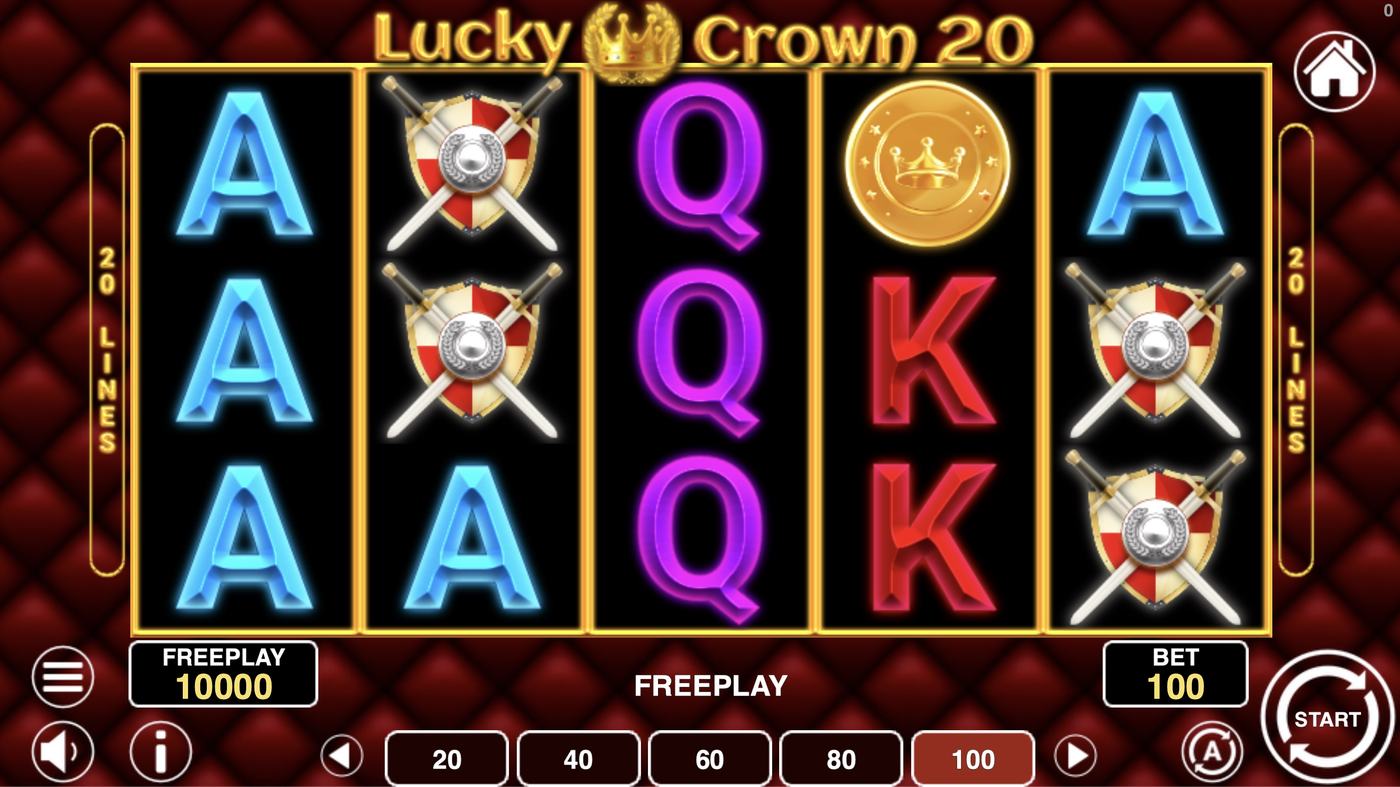 Lucky Crown 20: image of main menu