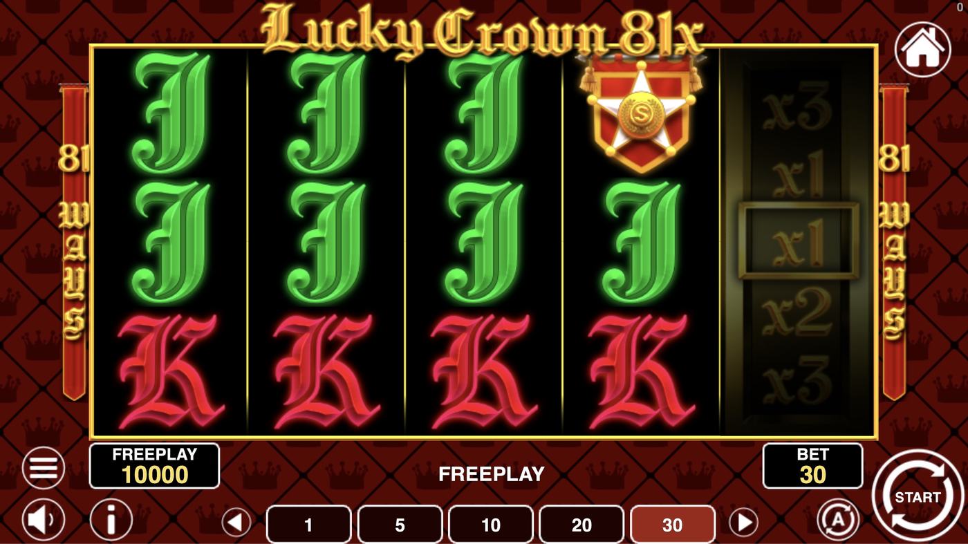Lucky Crown 81x: image of main menu