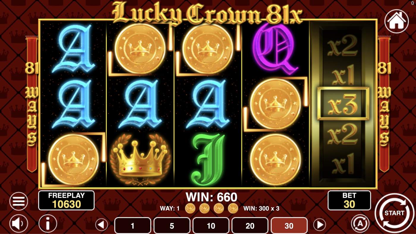 Lucky Crown 81x: image of winning