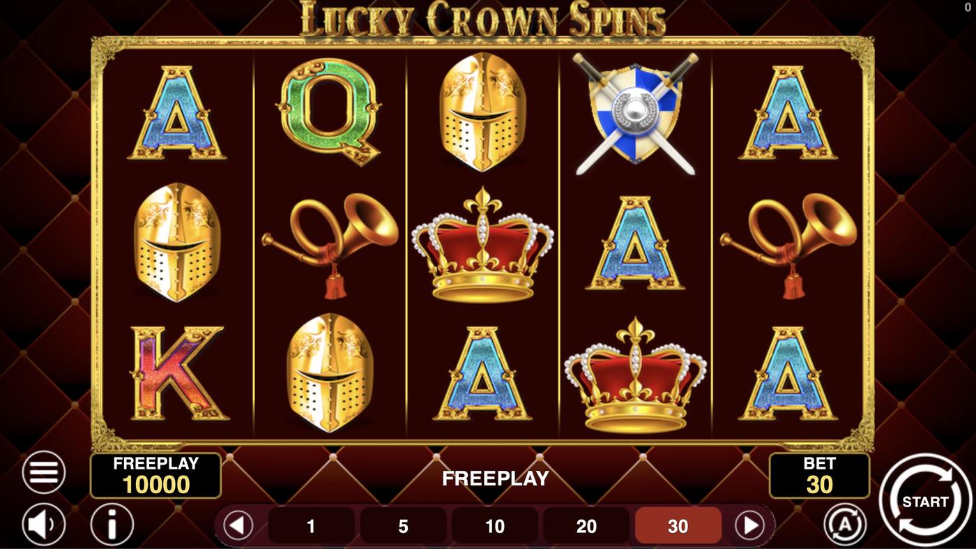 Lucky Crown Spins: image of main menu