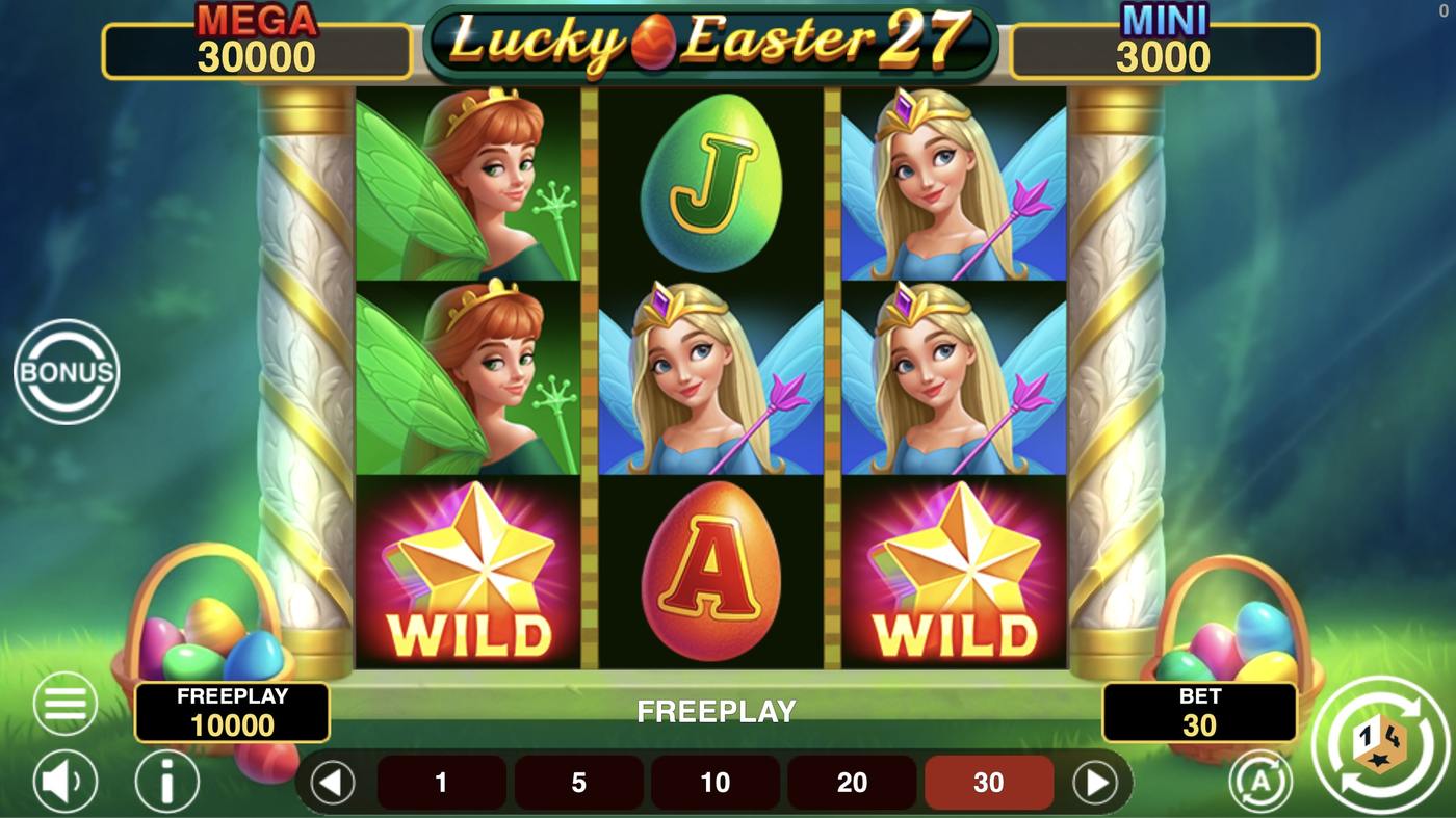 Lucky Easter 27 Hold And Win: image of main menu