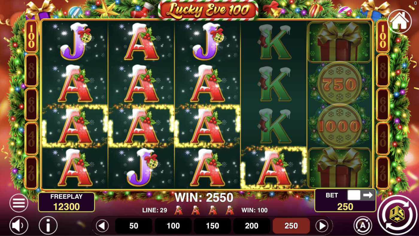 Lucky Eve 100: image of winning