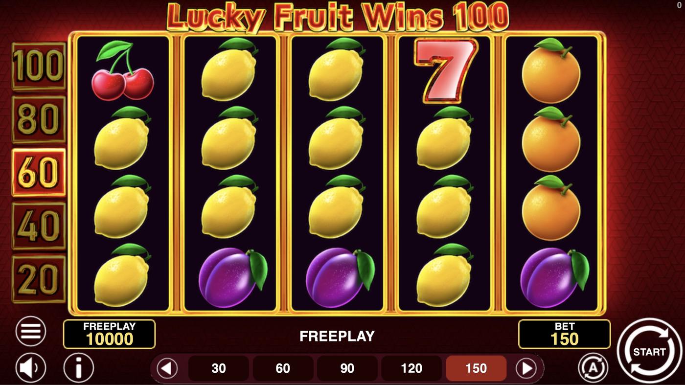 Lucky Fruit Wins 100: image of main menu