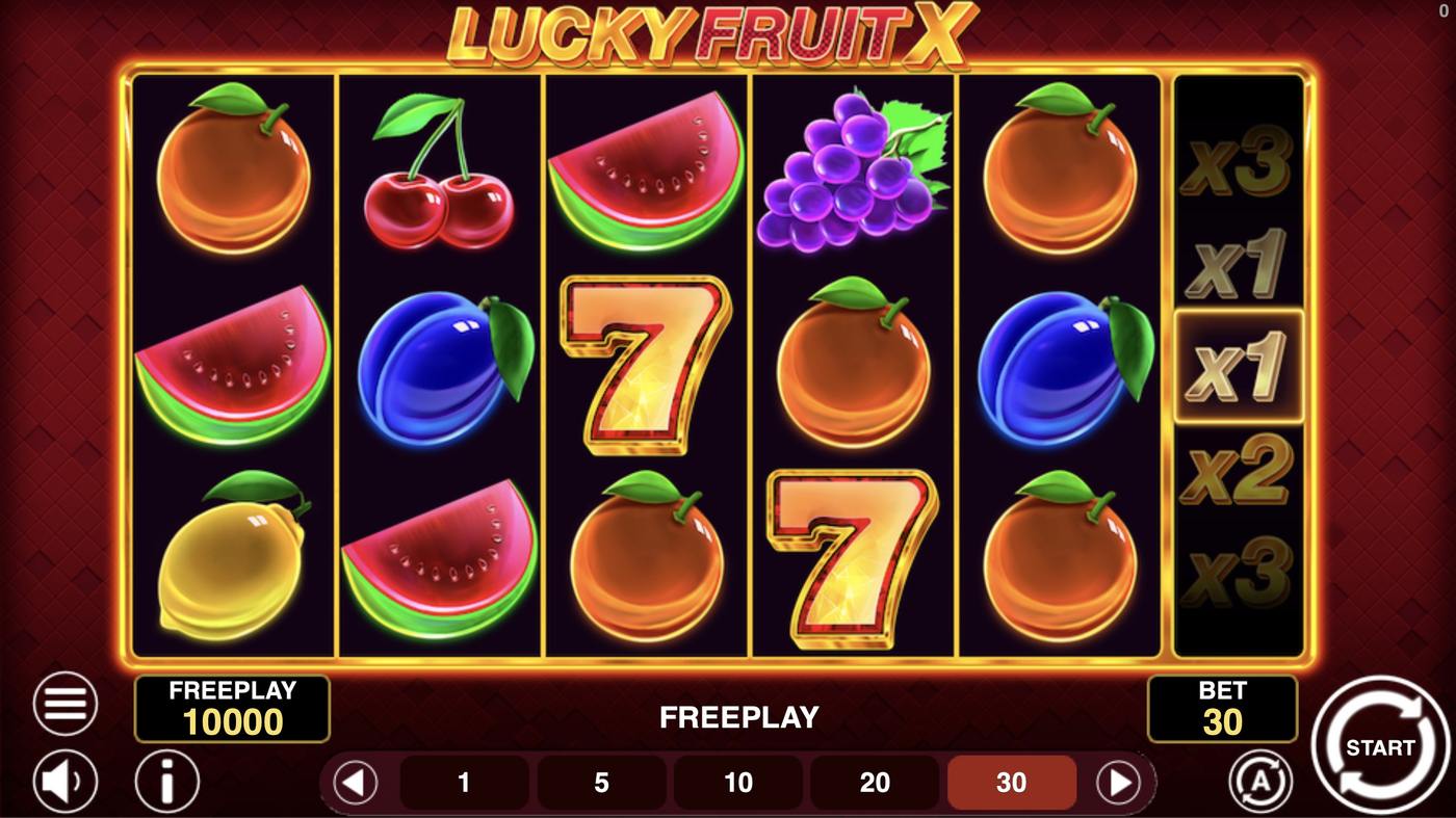 Lucky Fruit X: image of main menu