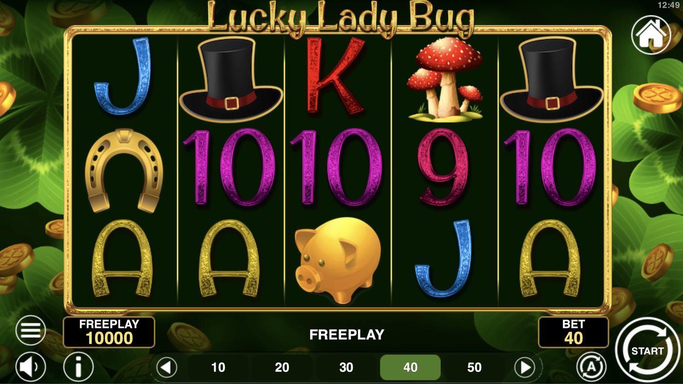 Lucky Lady Bug: image of main menu